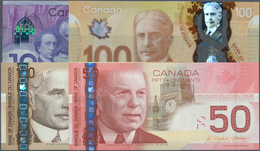 Canada: Huge Set With 15 Banknotes Series 2001-2017 Comprising 5 Dollars 2002/2001, 5 Dollars 2002/2 - Canada