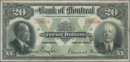 Canada: The Bank Of Montreal 20 Dollars 1923, P.S550, Still A Nice Note With Bright Colors, Some Fol - Canada