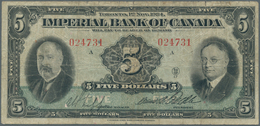 Canada: The Imperial Bank Of Canada 5 Dollars 1934, P.S1145Ea, Rare And Seldom Offered Banknote In S - Canada