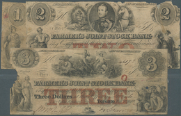 Canada: The Farmers Joint Stock Bank, Set With 3 Banknotes 1, 2 And 3 Dollars 1849, P.S1766-S1768, A - Canada