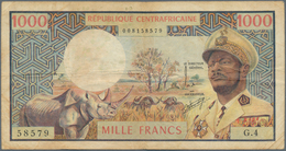 Central African Republic / Zentralafrikanische Republik: 1000 Francs BOKASSA ND(1974) P. 2 In Used C - República Centroafricana