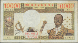 Central African Republic / Zentralafrikanische Republik: 10.000 Francs ND Bokassa P. 9, Used With Fo - República Centroafricana