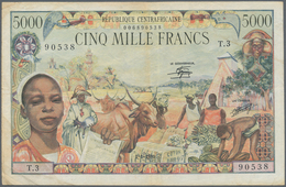 Central African Republic / Zentralafrikanische Republik: 5000 Francs 1980 P. 11, S/N 006890538 T.3, - República Centroafricana