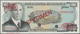 Costa Rica: 100 Colones ND Specimen P. 240s With Red "Specimen" Overprint At Center, Zero Serial Num - Costa Rica