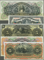 Costa Rica: Set Of 5 Banknotes Containing 1, 5 & 10 Colones 19xx P. S121r-123r, 5 Pesos 1899 P. S163 - Costa Rica