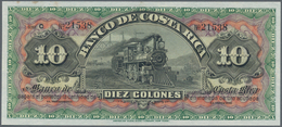 Costa Rica: 10 Colones 19xx P. S174r, Unsigned Remainder With Regular S/N 21538, In Crisp Original C - Costa Rica