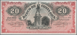 Costa Rica: 20 Colones 1906 P. S179, Remainder Without Signatures, In Crisp Original Condition: UNC. - Costa Rica