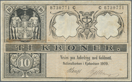 Denmark  / Dänemark: Very Early Issue Of The 10 Kroner, Dated 1909, Series C, P.7g, Still Nice Condi - Dinamarca