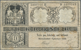 Denmark  / Dänemark: Very Early Issue Of The 10 Kroner, Dated 1909, Series D, P.7h, Still Nice Condi - Dinamarca