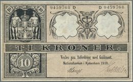 Denmark  / Dänemark: Very Early Issue Of The 10 Kroner, Dated 1910, P.7i, Excellent Condition With B - Dinamarca