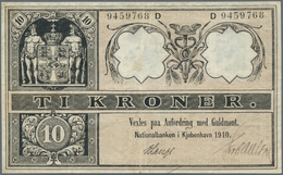 Denmark  / Dänemark: Very Early Issue Of The 10 Kroner, Dated 1910, P.7i, Excellent Condition With B - Denmark