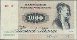 Denmark  / Dänemark: 1000 Kroner 1992 P. 53, Used With Center Fold, Pressed But Strong Paper And Ori - Dinamarca