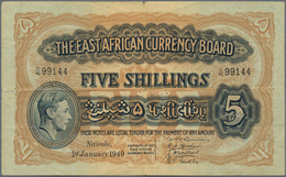 East Africa / Ost-Afrika: Set 2 Pcs Of The East African Currency Board Containing 5 Shillings 1949 P - Otros – Africa
