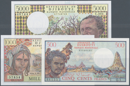 East Caribbean States / Ostkaribische Staaten: Set Of 3 Notes Containing 500 Francs ND(1979) P. 36a, - Caraïbes Orientales