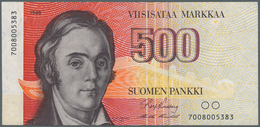 Finland / Finnland: 500 Markkaa 1986 P. 116, Lightly Used With Light Folds In Paper, No Holes Or Tea - Finlande