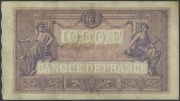France / Frankreich: 1000 Francs June 30th 1891, P.67b (Fay 36-3) With Signatures: Delmotte, D'Anfre - 1955-1959 Sovraccarichi In Nuovi Franchi