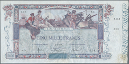 France / Frankreich: Rare And Beautiful Note 5000 Francs 1918 "FLAMENG" P. 76, With Very Crisp Origi - 1955-1959 Sovraccarichi In Nuovi Franchi