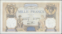 France / Frankreich: Set Of 19 Notes 1000 Francs 1937-1940 P. 90, All Notes Used With Folds, Creases - 1955-1959 Sovraccarichi In Nuovi Franchi