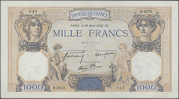 France / Frankreich: Set Of 25 MOSTLY CONSECUTIVE Notes 1000 Francs "Ceres & Mercure" 1939-40 P. 90, - 1955-1959 Sobrecargados (Nouveau Francs)