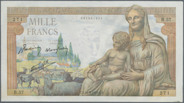 France / Frankreich: Set Of 15 MOSTLY CONSECUTIVE Notes 1000 Francs "Demeter" 1942/43 P. 102, From S - 1955-1959 Sovraccarichi In Nuovi Franchi