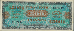 France / Frankreich: 500 Francs 1944 P. 119a, Light Center Fold And Minor Handling In Paper, No Hole - 1955-1959 Surchargés En Nouveaux Francs