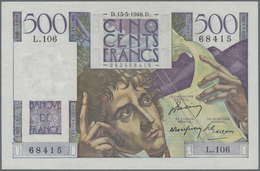 France / Frankreich: 500 Francs May 13th 1948, P.129b, Excellent Condition With Two Vertical Folds A - 1955-1959 Sovraccarichi In Nuovi Franchi