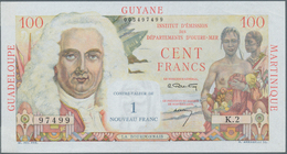 French Antilles / Französische Antillen: 1 NF On 100 Francs ND P. 1a, Unfolded, Light Handling In Pa - Altri – America