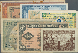 French Indochina / Französisch Indochina: Very Nice Collection With 8 Banknotes Former French Territ - Indocina