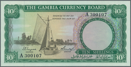 Gambia: 10 Shillings ND P. 1, The Gambia Currency Board, In Crisp Original Condition Without Any Hol - Gambia