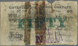 Great Britain / Großbritannien: Coventry Union Banking Company 50 Pounds 1885, P.NL, Highly Rare And - Autres & Non Classés