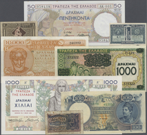 Greece / Griechenland: Very Nice Lot With 8 Banknotes 50 And 1000 Drachmai 1935 P.104 And 106a (aUNC - Grèce