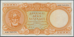 Greece / Griechenland: 10000 Drachmai ND(1941-46) P. 174. This Note Shows Just Slight Handling In Pa - Grecia