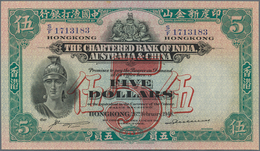 Hong Kong: Chartered Bank Of India, Australia & China 5 Dollars 1948, P.54b, Highly Rare In This Per - Hong Kong