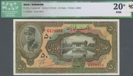 Iran: 50 Rials ND(1934) P. 27, S/N #C428164, Printed By "ABNC", Crisp Paper With Bright Colors, Ligh - Irán