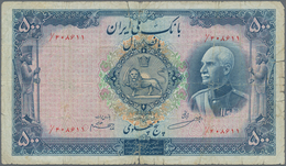 Iran: Pair Of The 500 Rials SH1320, Or SH1321, P.37d, Or 37e, One With Missing Underprint Color At L - Irán