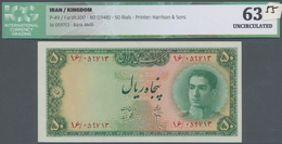 Iran: Pair Of Two Consecutive Banknotes With Serial Number #16/059714 & #16/059713, 50 Rials ND(1948 - Irán