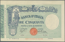 Italy / Italien: 50 Lire 1935 P. 47c In Exeptional Condition, Very Crisp Original Paper, Not Washed - Altri & Non Classificati