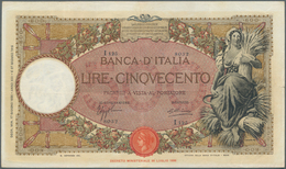 Italy / Italien: 500 Lire 1935 P. 51c, Nice Original Colors Note, Crispness In Paper, Not Washed Or - Altri & Non Classificati