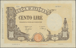 Italy / Italien: Set Of 5 Notes 100 Lire 1942/43 P. 59, All Notes In Similar Condition With Light Fo - Autres & Non Classés