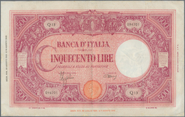 Italy / Italien: Set 4 Notes 500 Lire 1943/44/46 P. 70, All In Similar Condition With Folds In Paper - Sonstige & Ohne Zuordnung