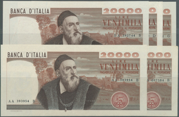 Italy / Italien: Set Of 5 Notes 20.000 Lire 1974 P. 104, All Notes Without Strong Traces Of Usage Bu - Autres & Non Classés