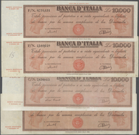 Italy / Italien: Set Of 4 Notes 10.000 Lire ND(1947-50) P. 87, All Notes In Similar Condition, Light - Sonstige & Ohne Zuordnung