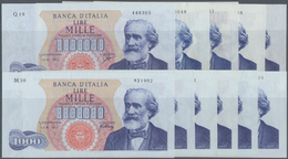 Italy / Italien: Set Of 11 Pcs 1000 Lire "Verdi" 1962/63/64/65/66/68 P. 96, All Notes Pressed But St - Sonstige & Ohne Zuordnung