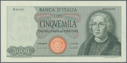 Italy / Italien: 5000 Lire 1970 P. 98c With Only A Very Light Handling In Paper, No Vertical Or Hori - Sonstige & Ohne Zuordnung