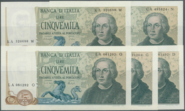 Italy / Italien: Set Of 5 Notes 5000 Lire 2x 1971, 2x 1973, 1x 1977, One Is With Crisp Original Pape - Sonstige & Ohne Zuordnung