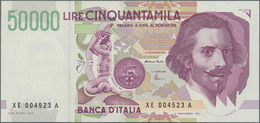 Italy / Italien: 50.000 Lire 1992 Replacement Letter "XE" P. 166 In Crisp Original Condition With Br - Sonstige & Ohne Zuordnung