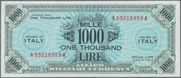 Italy / Italien: Allied Military Currency 1000 Lire 1943A P. M23, In Crisp Original Condition: UNC. - Sonstige & Ohne Zuordnung