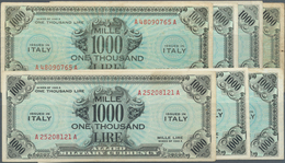 Italy / Italien: Set Of 7 Notes Allied Military Currency 1000 Lire 1943A P. M23, In Conditions: 6x V - Sonstige & Ohne Zuordnung