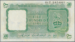 Libya / Libyen: MILITARY AUTHORITY OF TRIPOLITANIA 500 Lire ND(1943) P. M7, Key Note Of This Series, - Libia