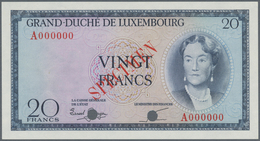 Luxembourg: 20 Francs ND(1955) SPECIMEN, P.49s In Perfect UNC Condition - Lussemburgo